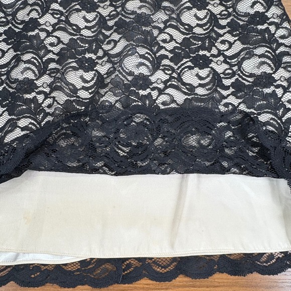 White House Black Market Dress Black Lace Strapless Party Cocktail‎ Size 10 - Picture 5 of 14